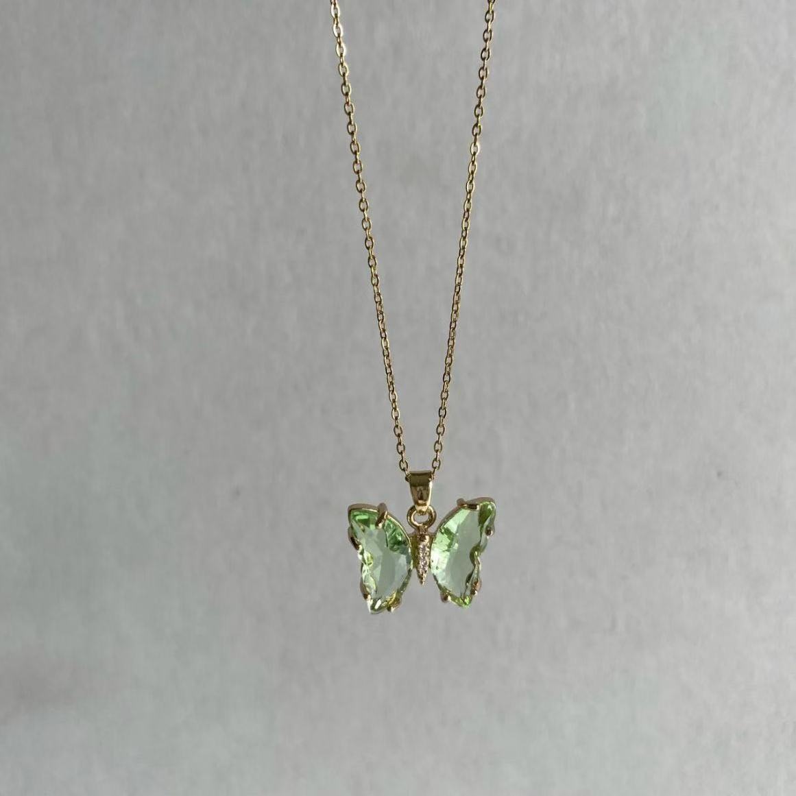 Sparking Zirconium Light Luxury Minority Design Sweet Graceful Bow Necklaces