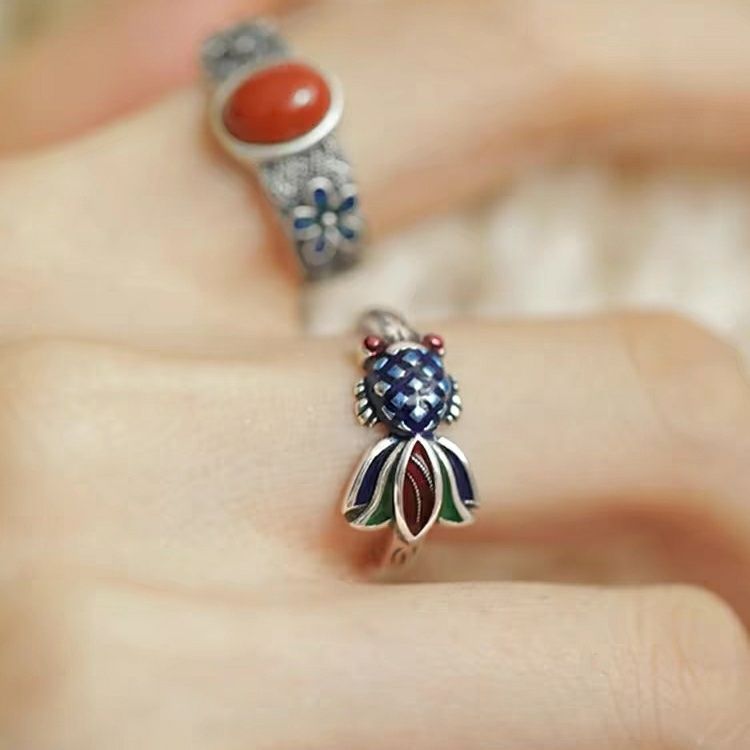 Lucky Female Niche Retro High Sense Index Finger Opening Ring