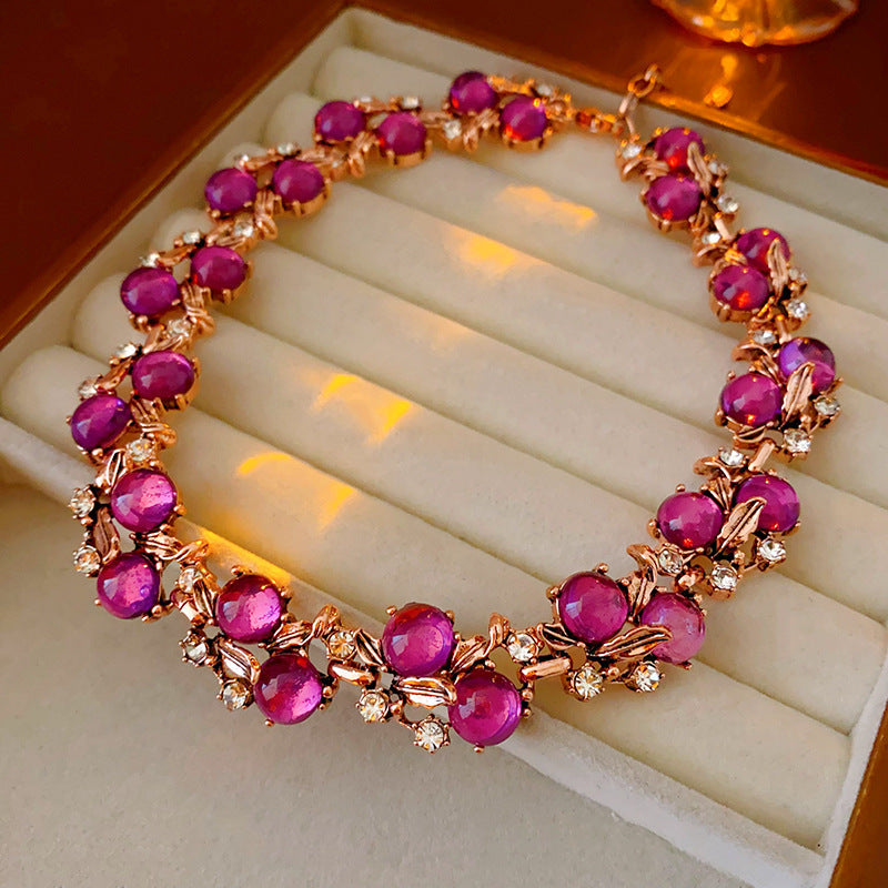 Square Stitching Palace Style Exquisite Clavicle Chain Middle Necklaces