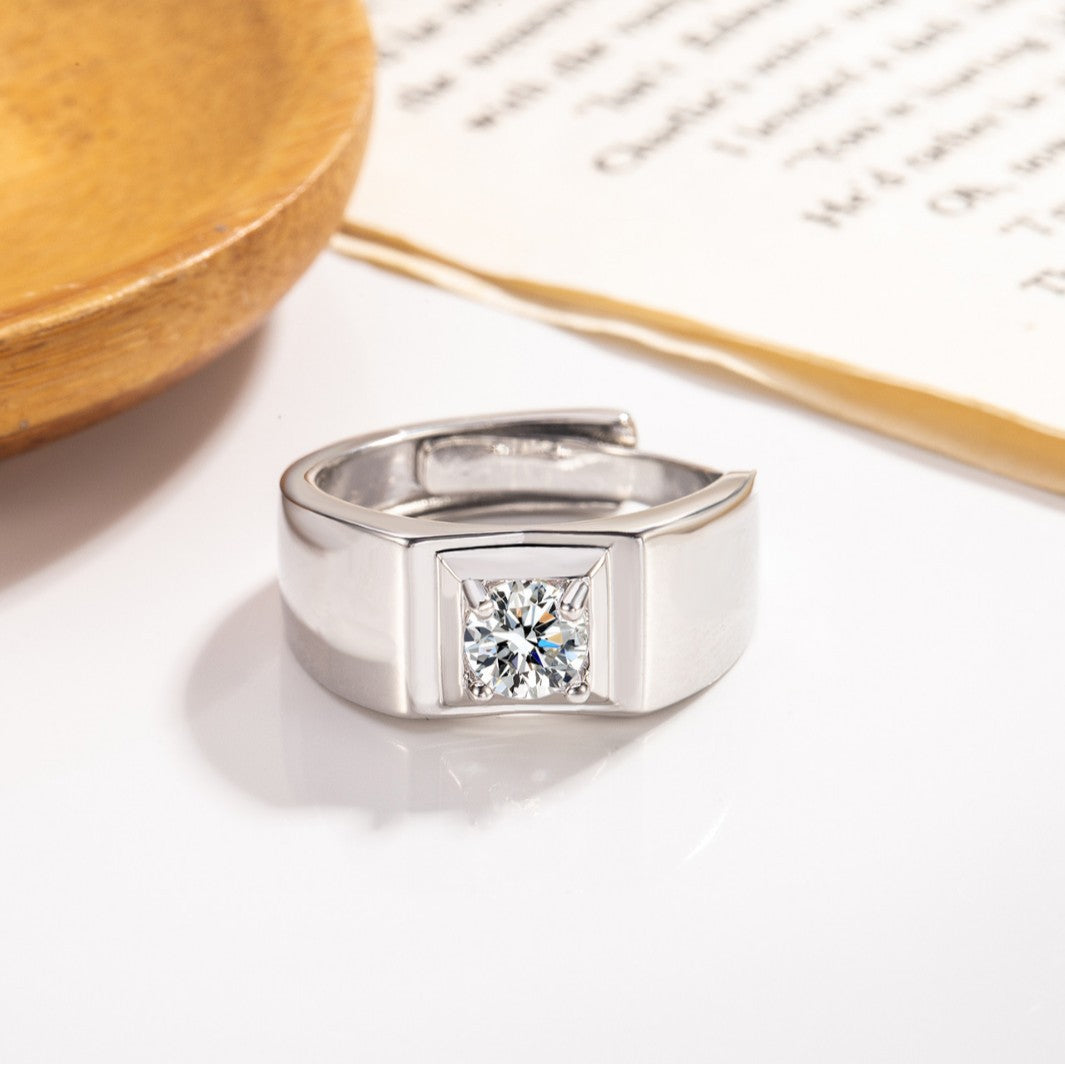 Men's Ya Zircon Personality Trend Luxury Fashion Ring
