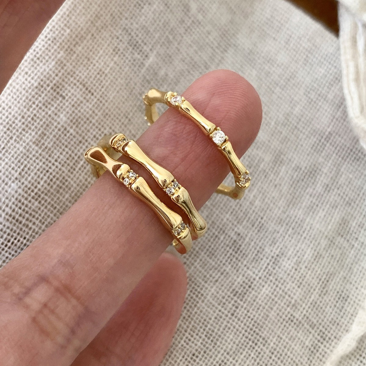 Bamboo Female Design Versatile Opening Adjustable Index Finger Ring