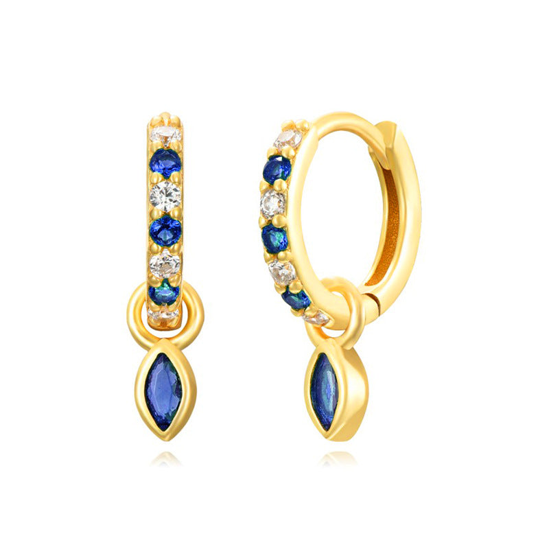 Women's Color Zircon Ear Clip Fashion Geometry Earrings