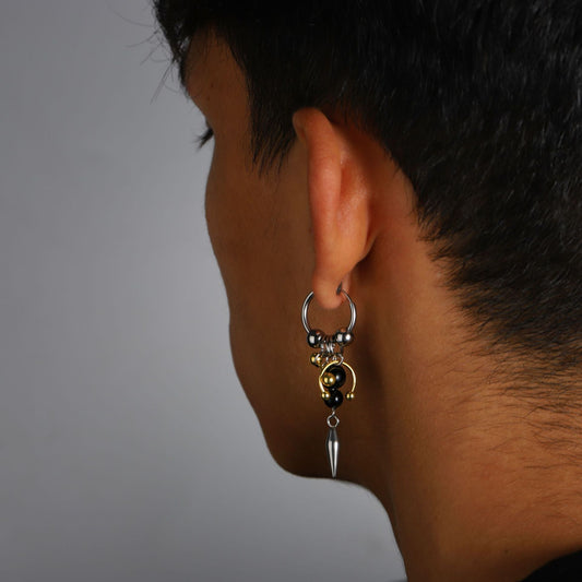 Women's & Men's Cone Niche Tassel Stitching Ear Clip Clips High Earrings