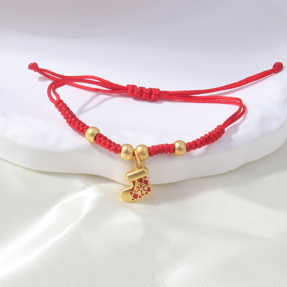Braided Red Rope Auspicious Language Butterfly Fortune Cat Safe Joy Bracelets