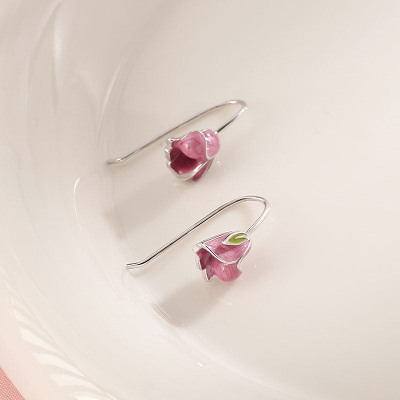 Women's Rising Sun Pink Tulip High-grade Beautiful Rings