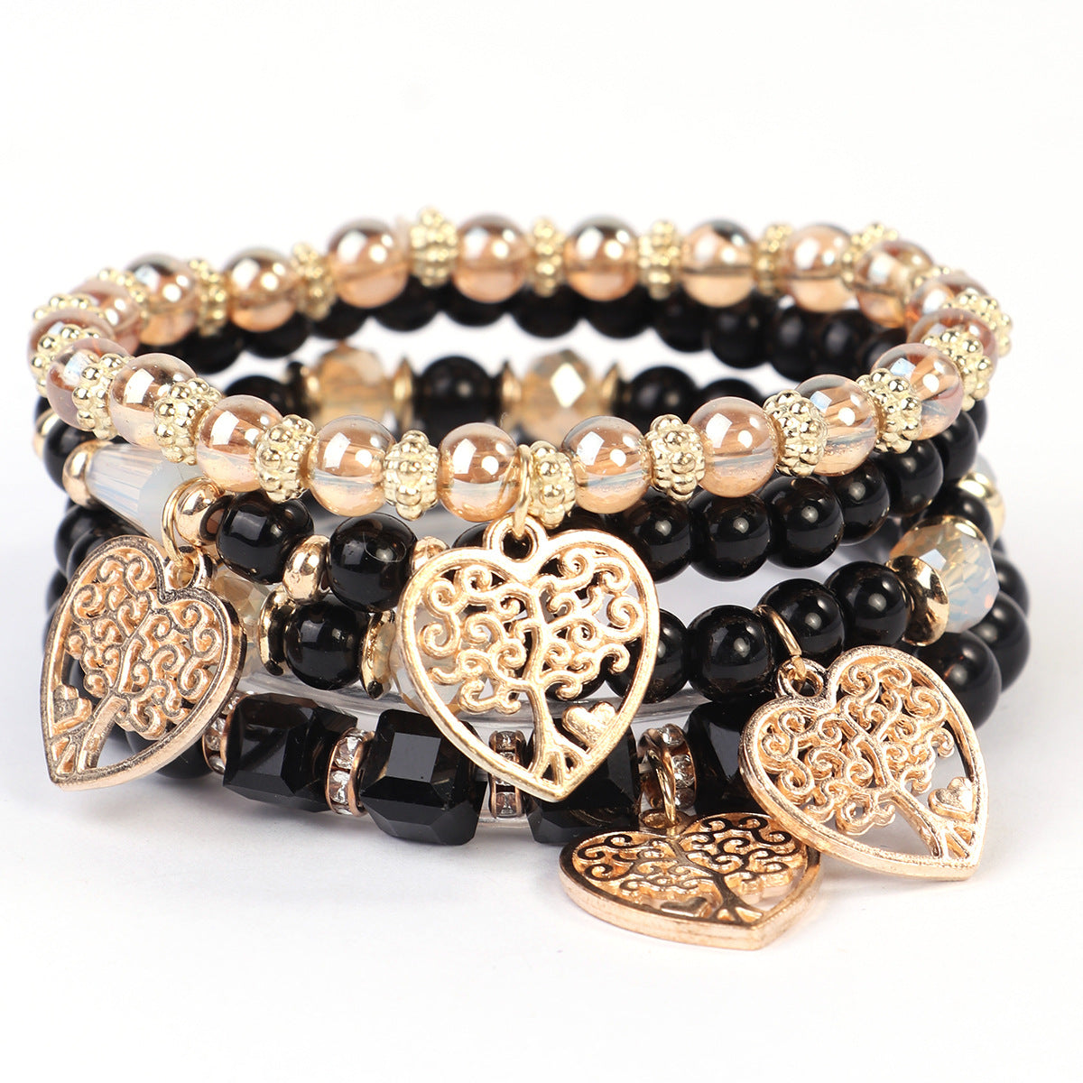 Bohemian Style Crystal Love Tree Of Life Creative Bracelet