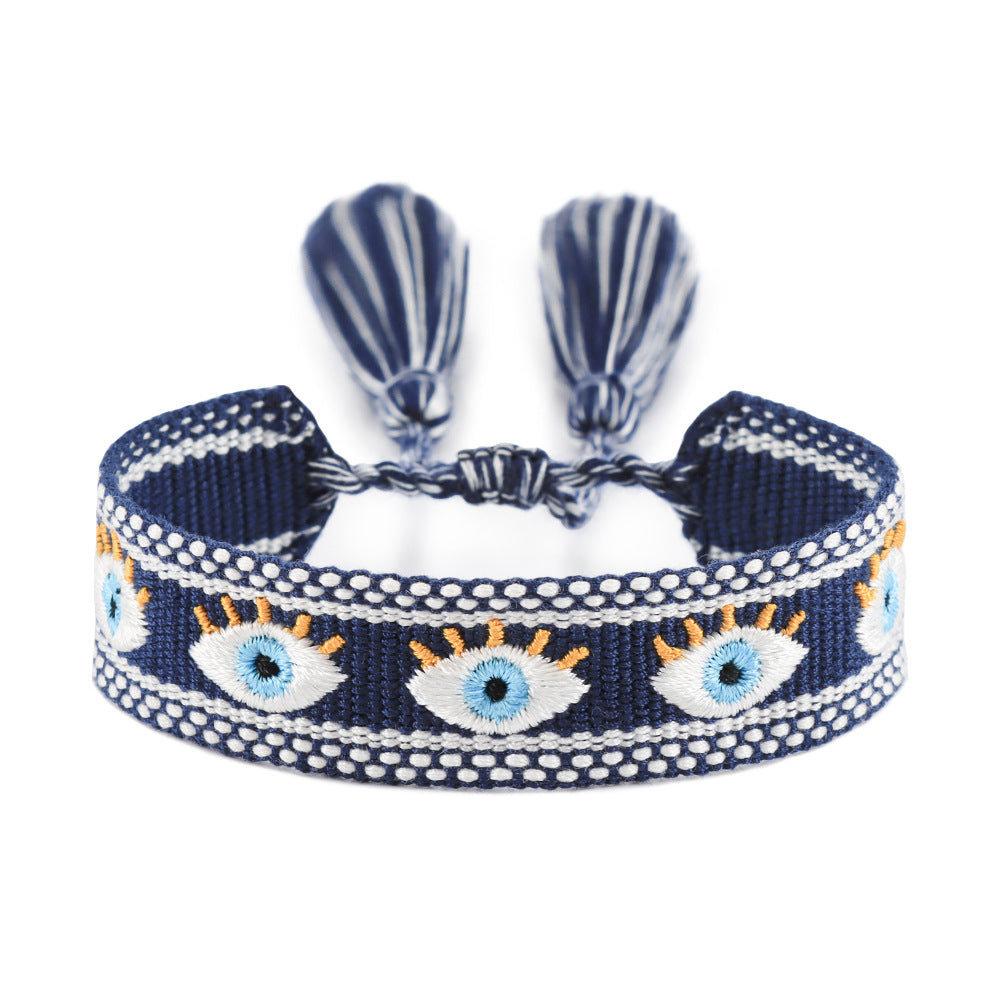 Weaving Creative Embroidery Blue Eyes Lucky Bracelets