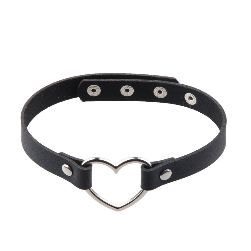 Women's Chain Short Dark Punk With Simple Cool Black Neckband Collar
