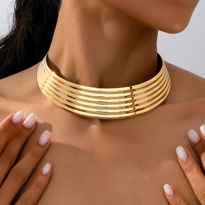 Women's Exaggerated Personalized Punk African Metal Niche Collar