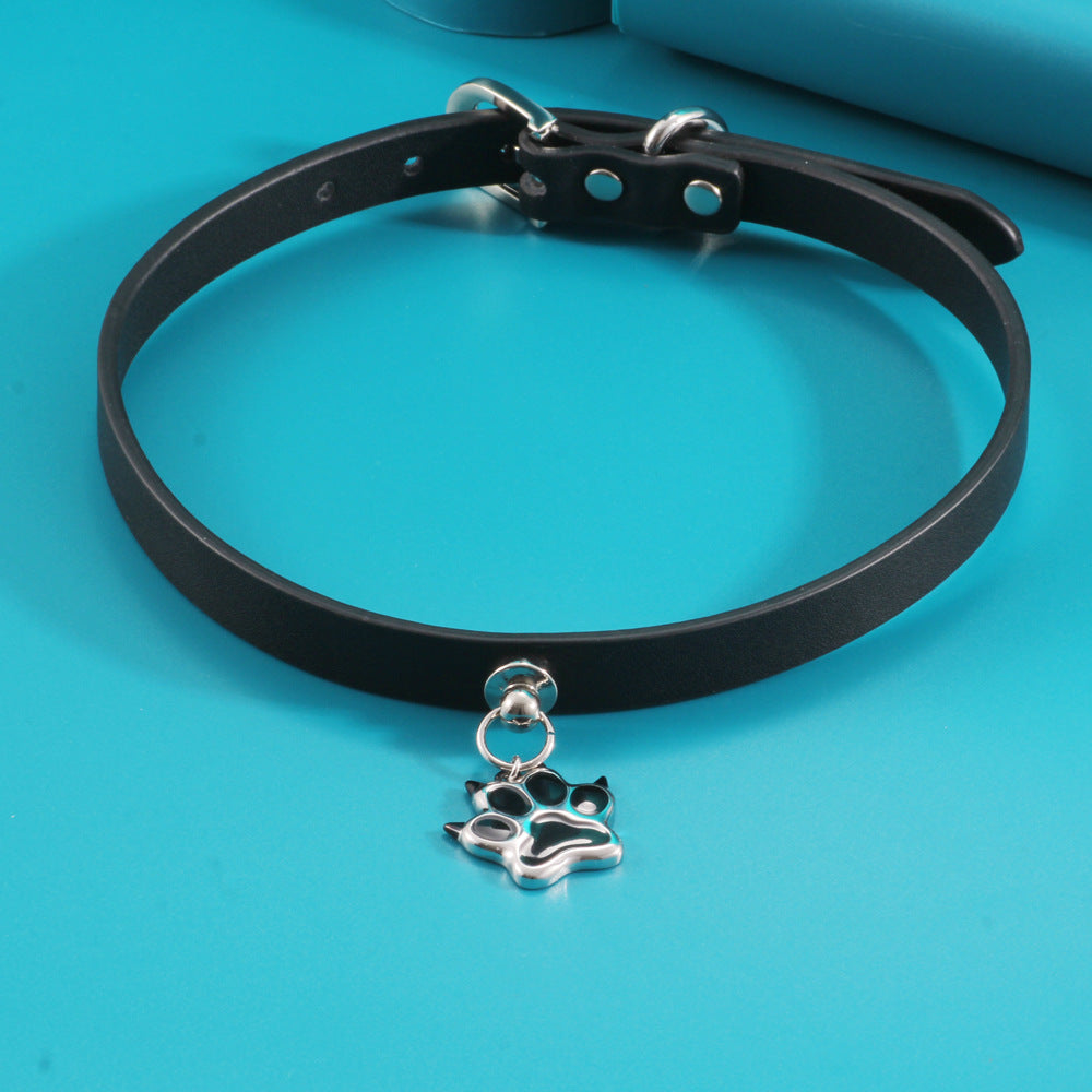 Style Punk Dog's Paw Cat's Leather Fashion Subculture Hot Collar