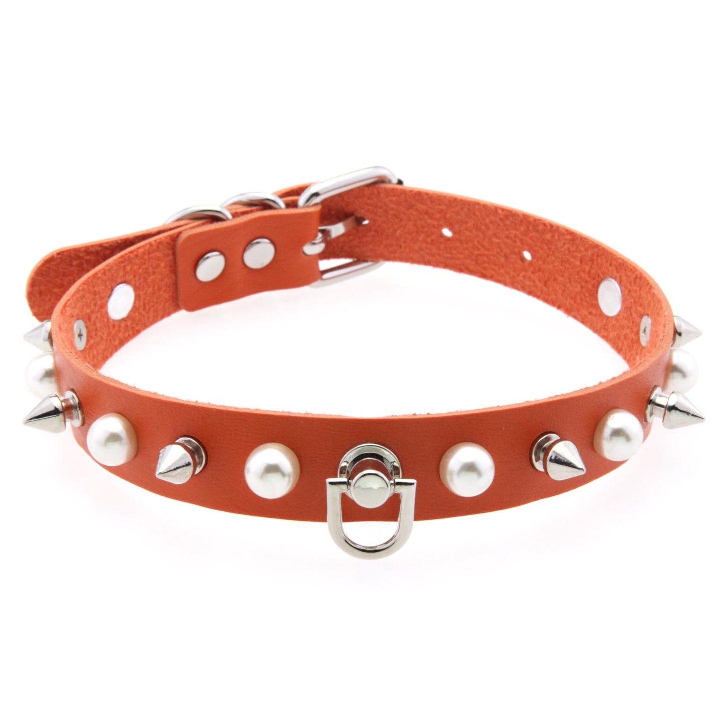 Nail Creative Imitation Pearl Rivet Buckle Clavicle Chain Sexy Collar