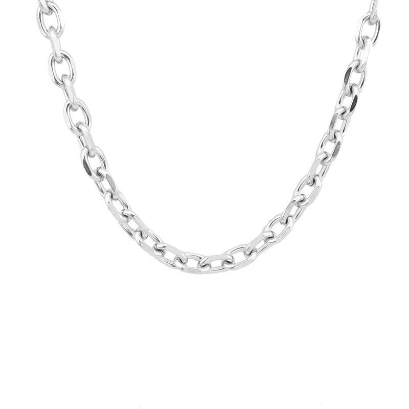 Women's & Men's Hair Minimalist Single Chain Clavicle Stainless Necklaces