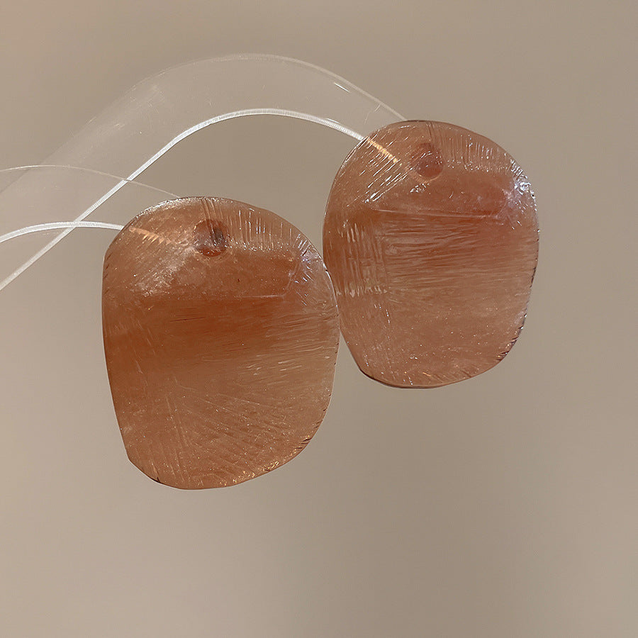 Women's Needle Geometric Irregular Resin Fashionable Retro Earrings