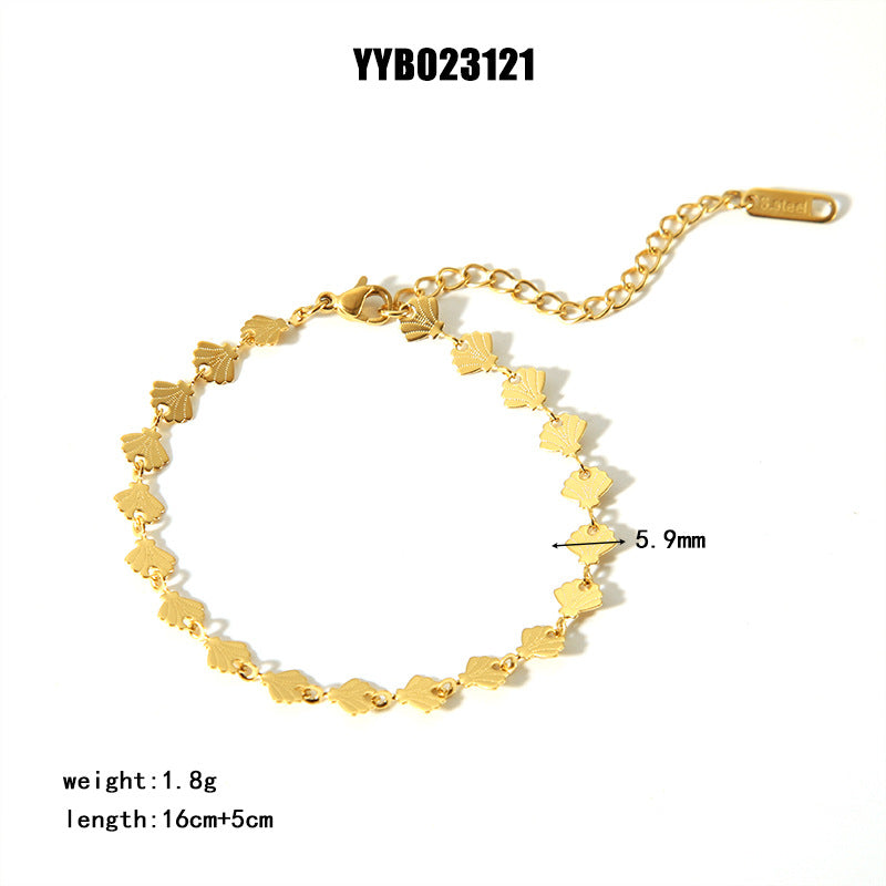Women's Design Stainless Steel Gold-plated High-grade Titanium Necklace