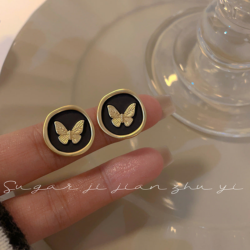 Design Bowknot Flower Fashion Sense Sier Earrings