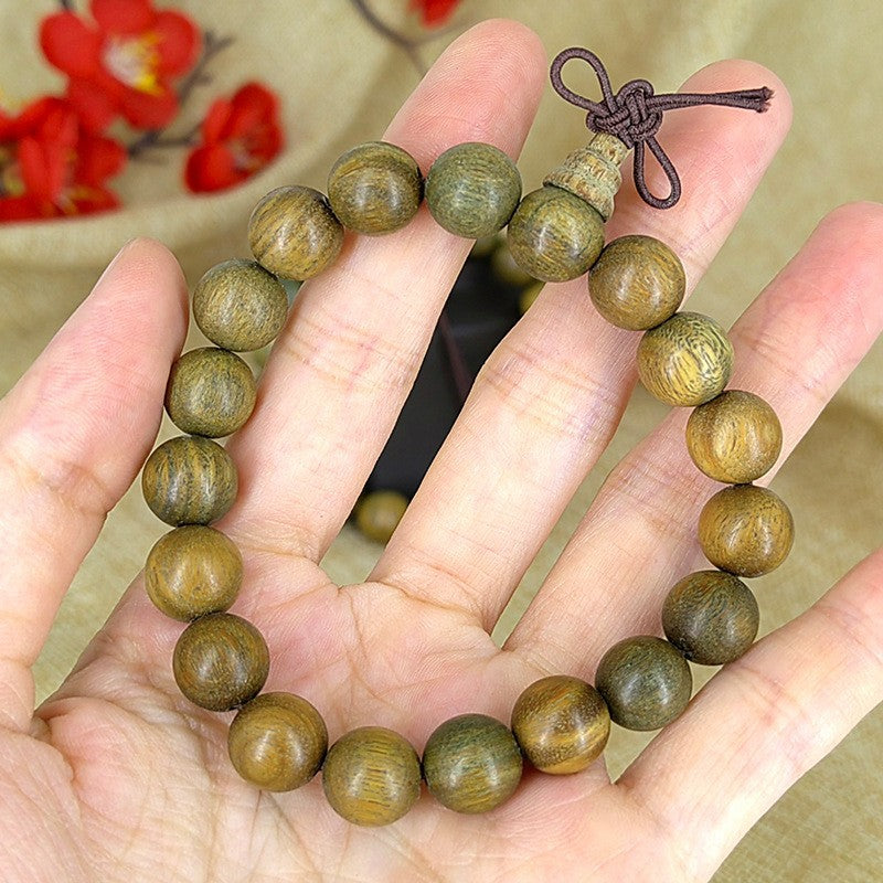 Women's & Men's Sandalwood Buddha Beads Rift Grain Small Bracelets