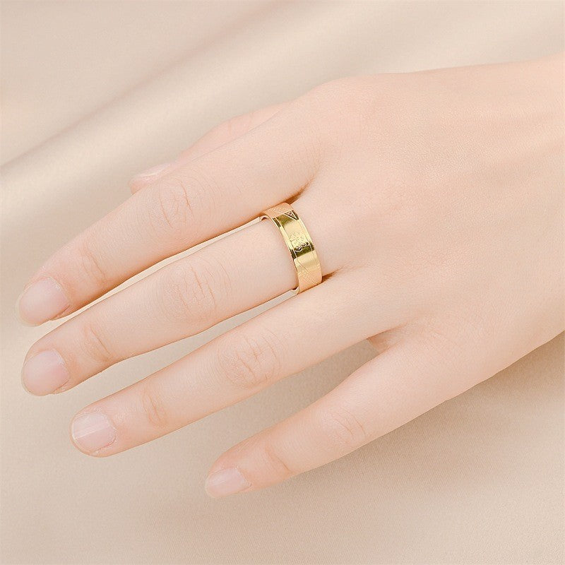 Women's Corrosion Fu Character Dot Niche Senior Rings