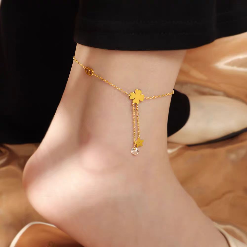 Women's Steel High-grade Gold Does Not Fade Anklets