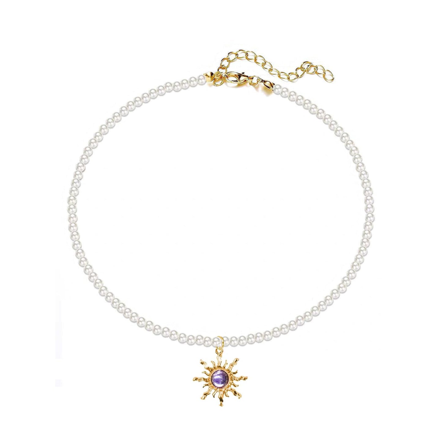 Women's Chain Gem Sunflower Creative Light Luxury Necklace