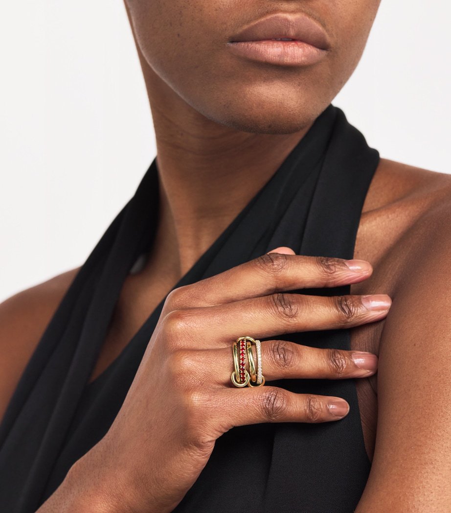 Gold Color Matching Zircon Versatile Creative Rings