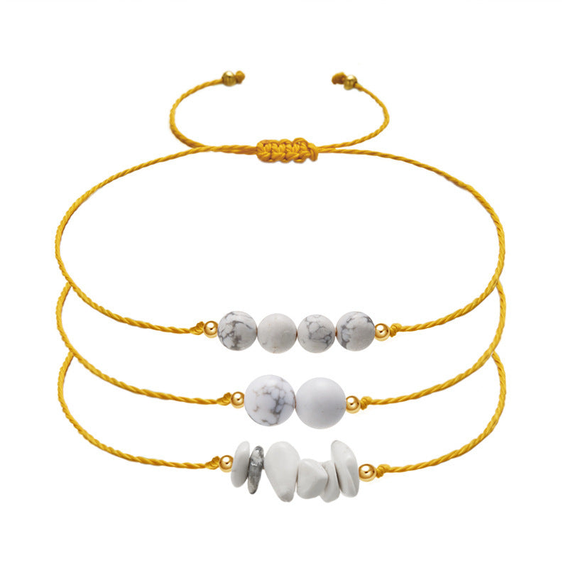 Stone Suit Citrine Amethyst Gravel Beaded Bracelet