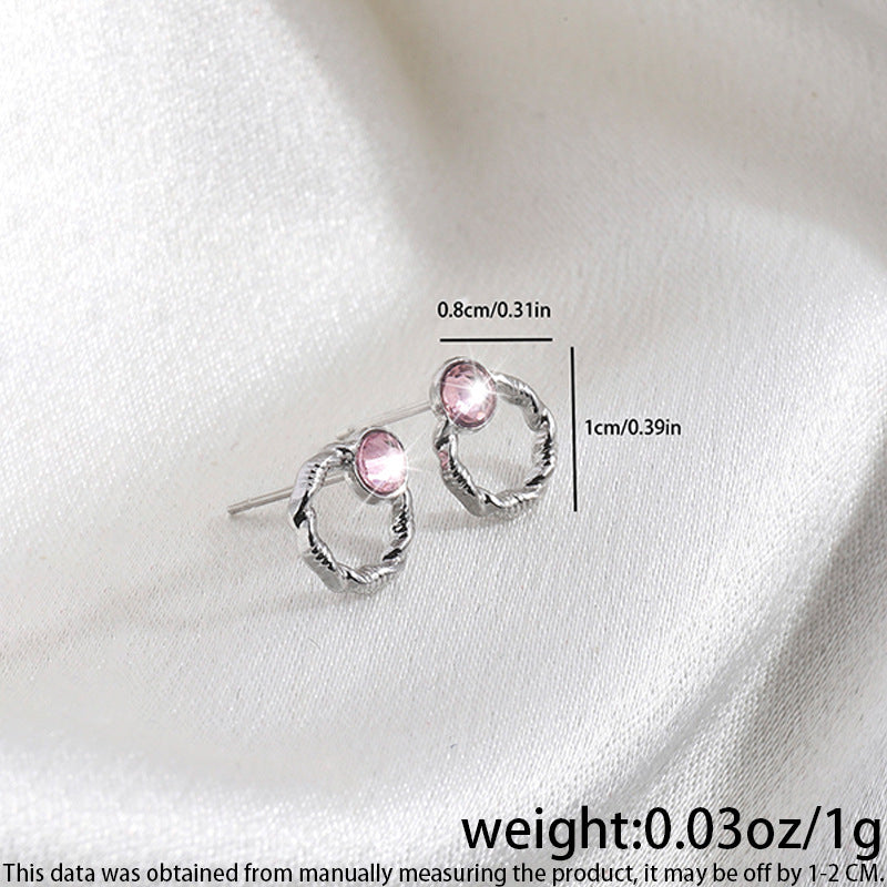 High-grade Fashionable Versatile Micro Diamond Butterfly Earrings