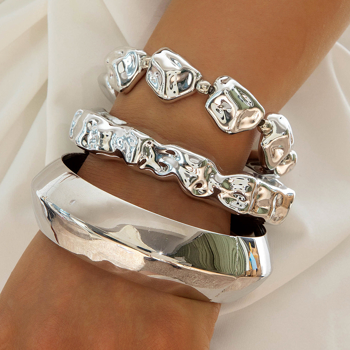 Popular Durable Line Geometric Exaggerated Open-ended Bracelets