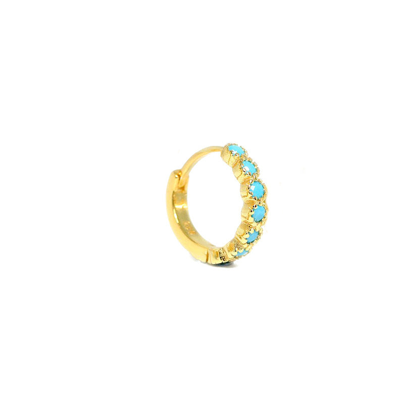 Light Luxury Sier Needle Geometric Ear Female Water Drop Leaf Stud Earrings