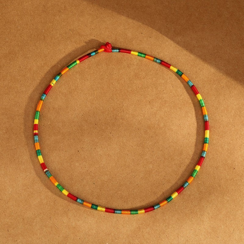 Children's Braid Rope First Birthday Gift Longevity Lanyard Handmade Collar