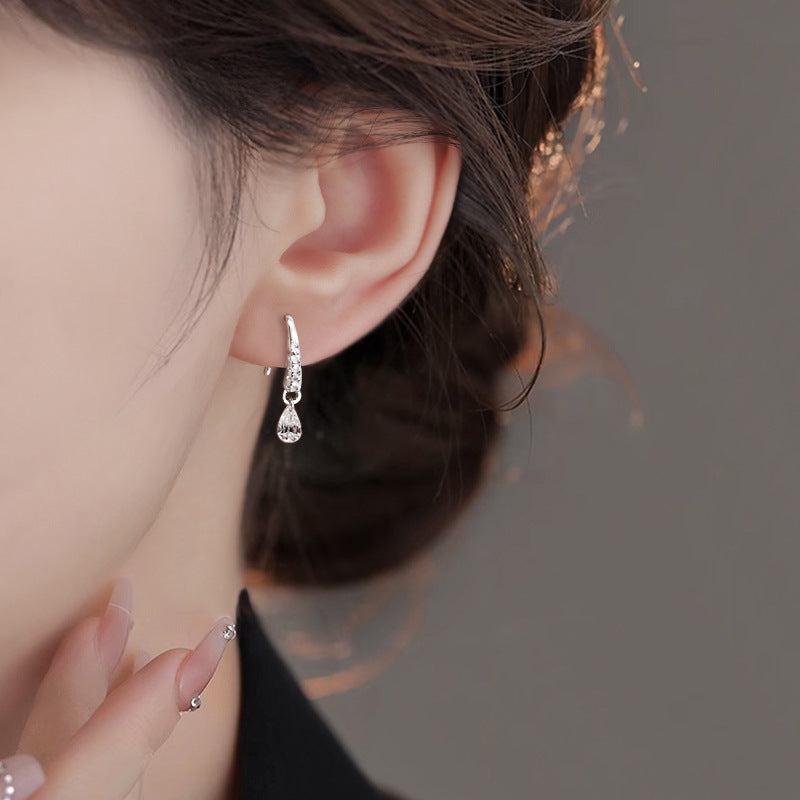 Water Drops Light Luxury Design Raindrop High-grade Small Fresh Ear Hook