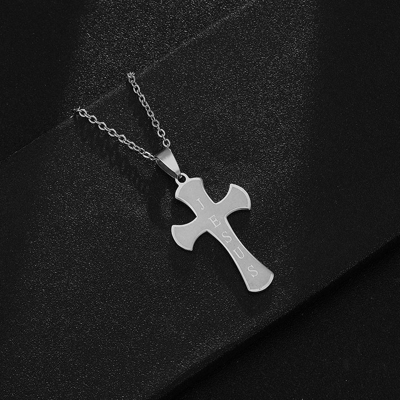 Trendy Jewelry Fashion Cross Titanium Steel Necklaces