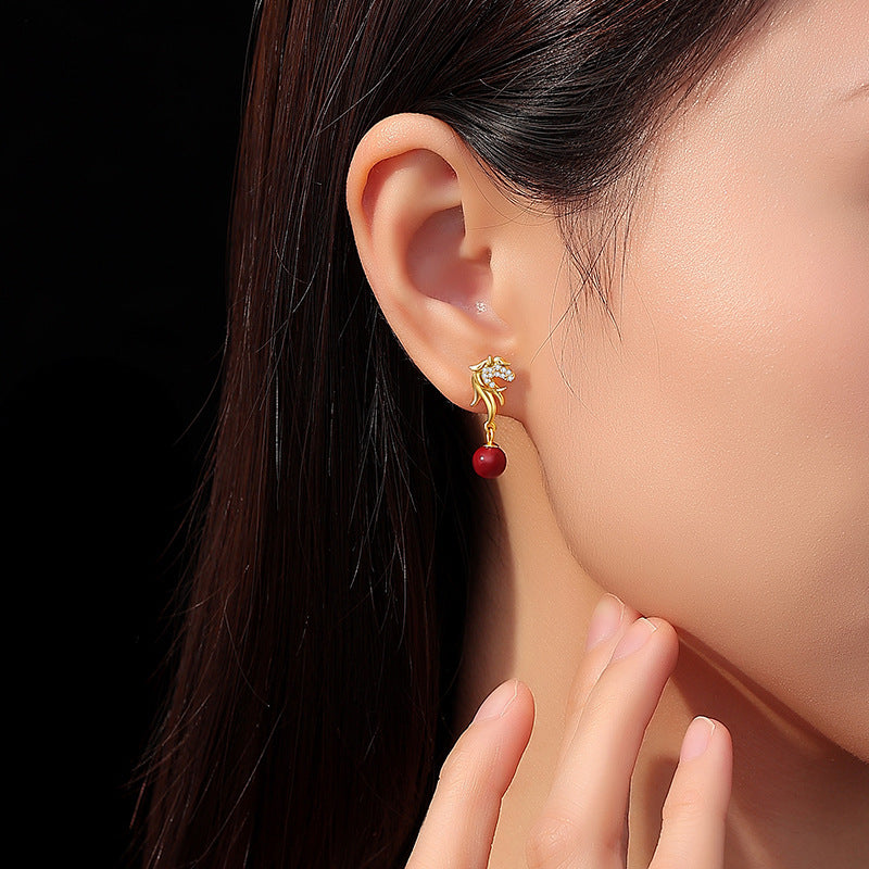 Sterling Sier National Fashion Chinese Zodiac Earrings