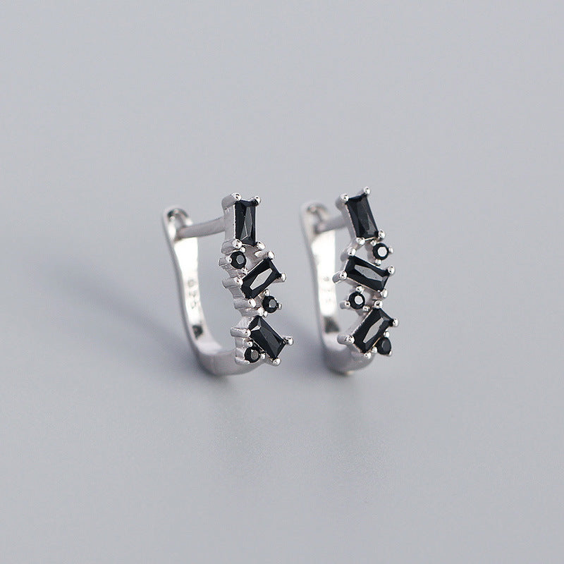 Women's Micro Inlaid Zircon Geometric U-shaped Earclip Rings