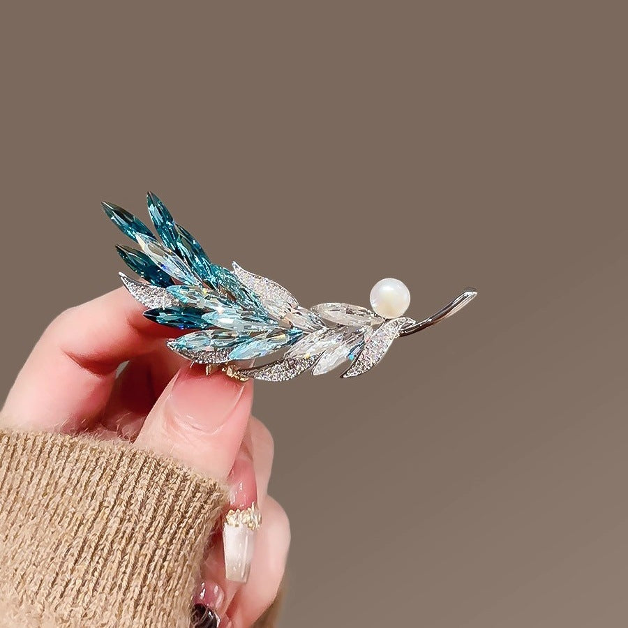 Women's French Crystal Ears Of Wheat Brooch Exquisite Fashion Brooches
