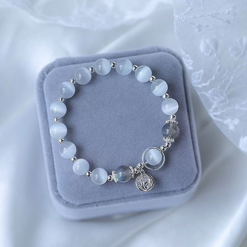 Light Luxury Opal Female Moonstone Sweet Simple Crystal Bracelet