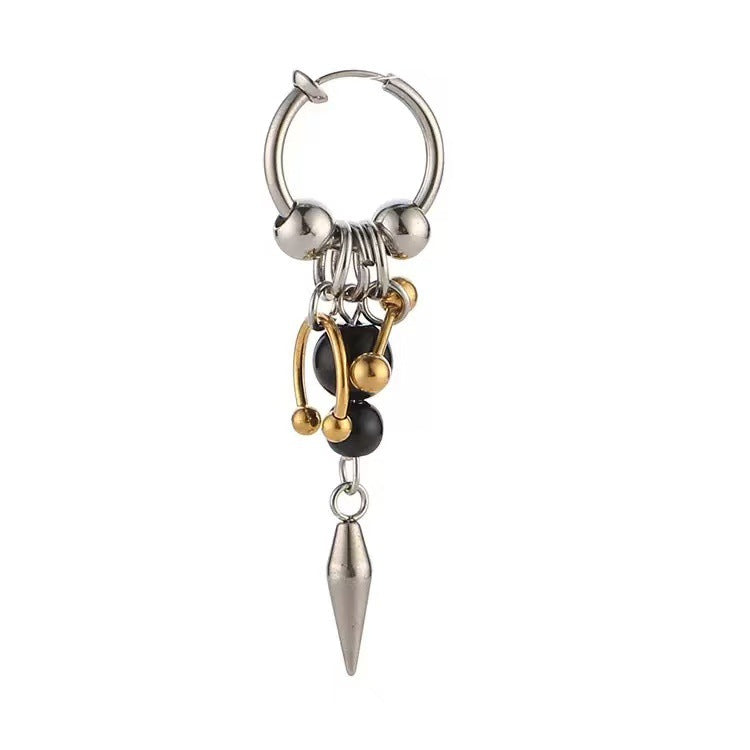 Women's & Men's Cone Niche Tassel Stitching Ear Clip Clips High Earrings
