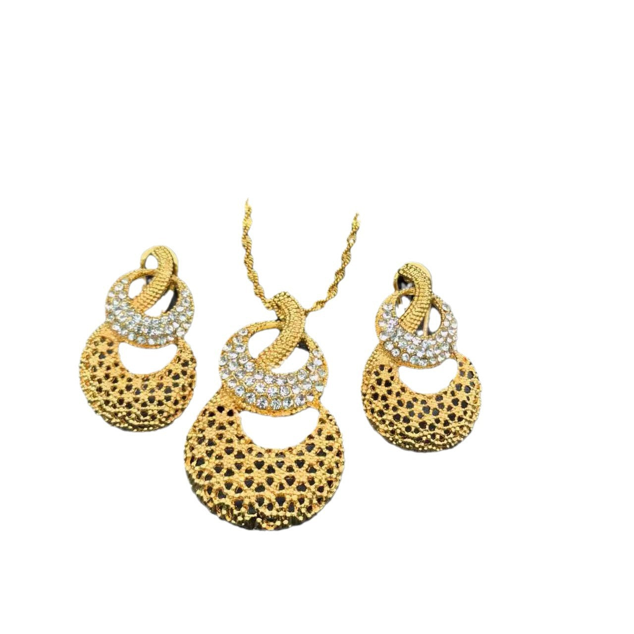Bridal Ancient French Gold Nigeria Female Jewelry Set