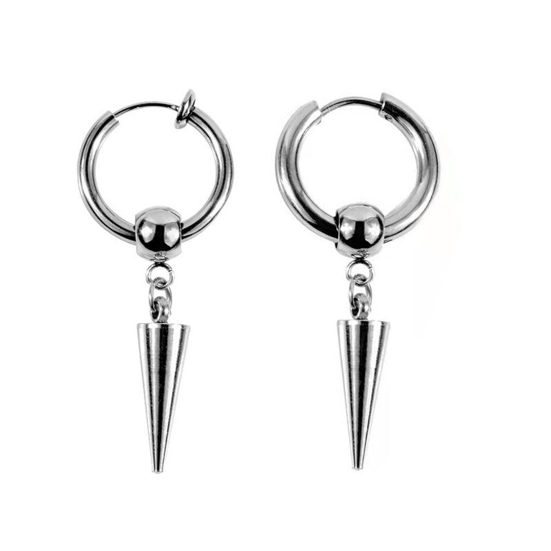 Women's & Men's Cone Stainless Steel Punk Trendy Ear Earrings