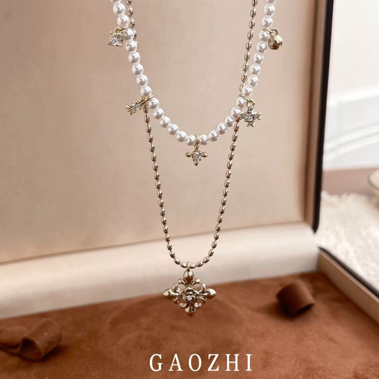 Women's Cross Hot Twin High-grade Light Luxury Necklace