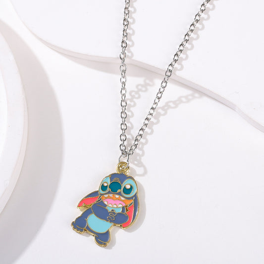 Children's Animation Stitch Doll Monster Personalized Cute Necklaces