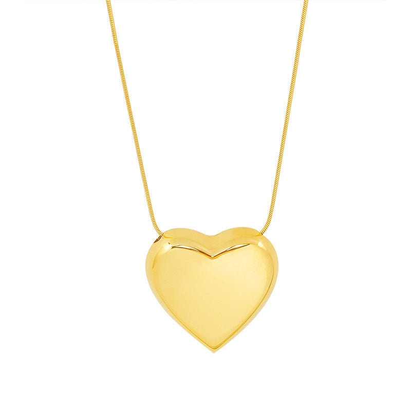 Women's Heart Clavicle Chain Minimalist Style Three-dimensional Necklaces