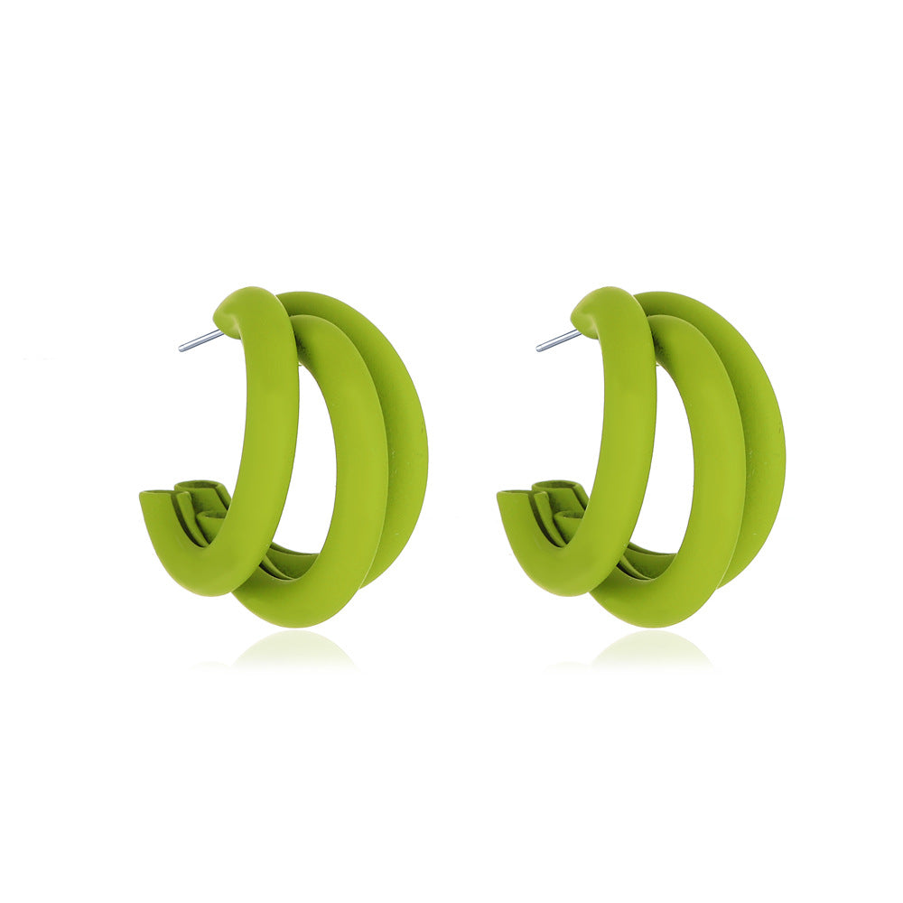 Women's Style Fresh Simple Shaped Retro Round Stud Earrings