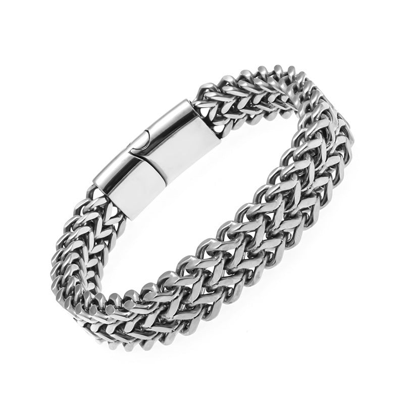 Positive Negative Scale Press Buckle Fashion Bracelets