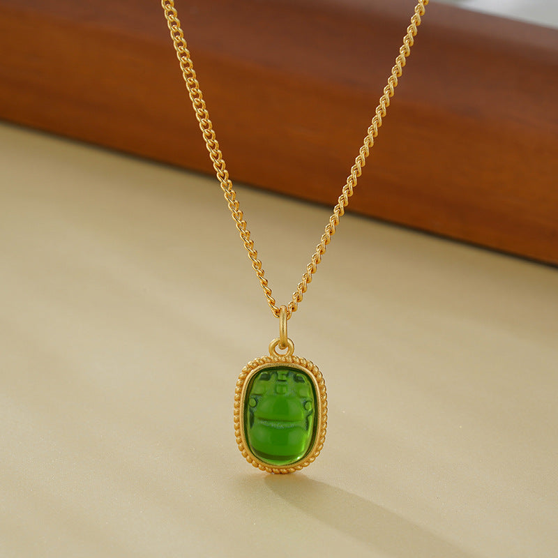 Jade Affordable Luxury Fashion Trendy Clavicle Necklace