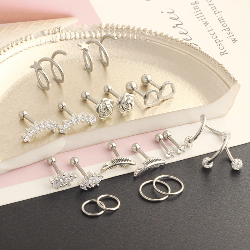 Of Piercing Simple Ear Clip Nail Suit Rings