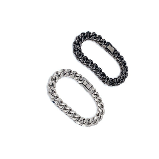 Men's Wide Version Trendy Retro Titanium Steel Bracelets