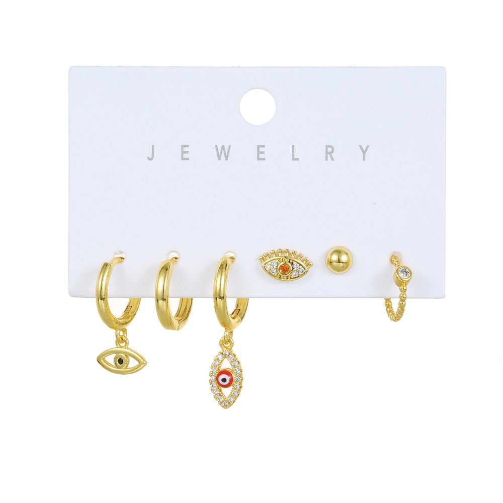 Ear Clip Three Pairs Copper Plated Real Earrings
