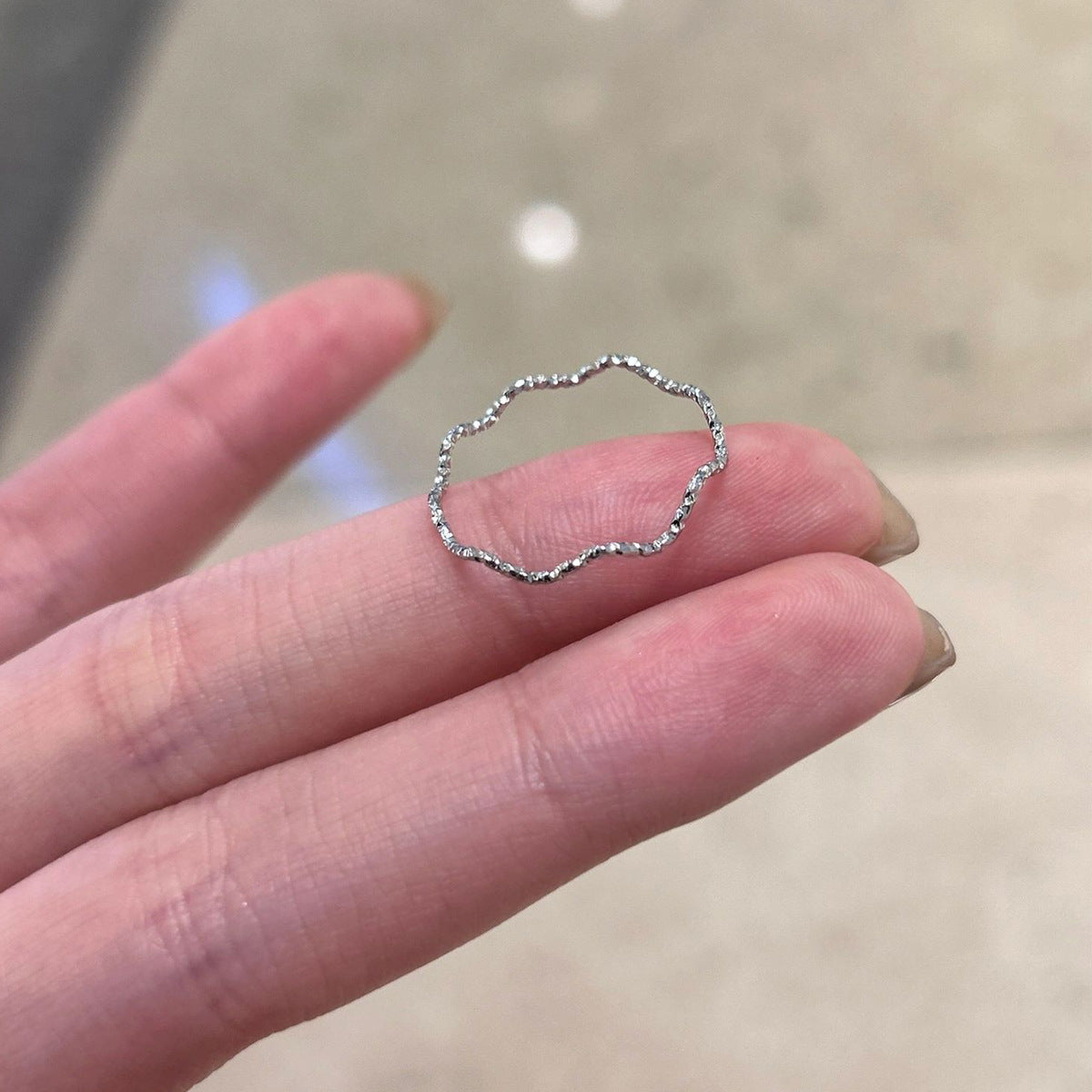 Steel Light Luxury High-grade Sense Batch Flower Rings