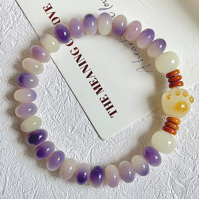 Cat's Paw Plum Chinese Style Abacus Beads Crafts Bracelet