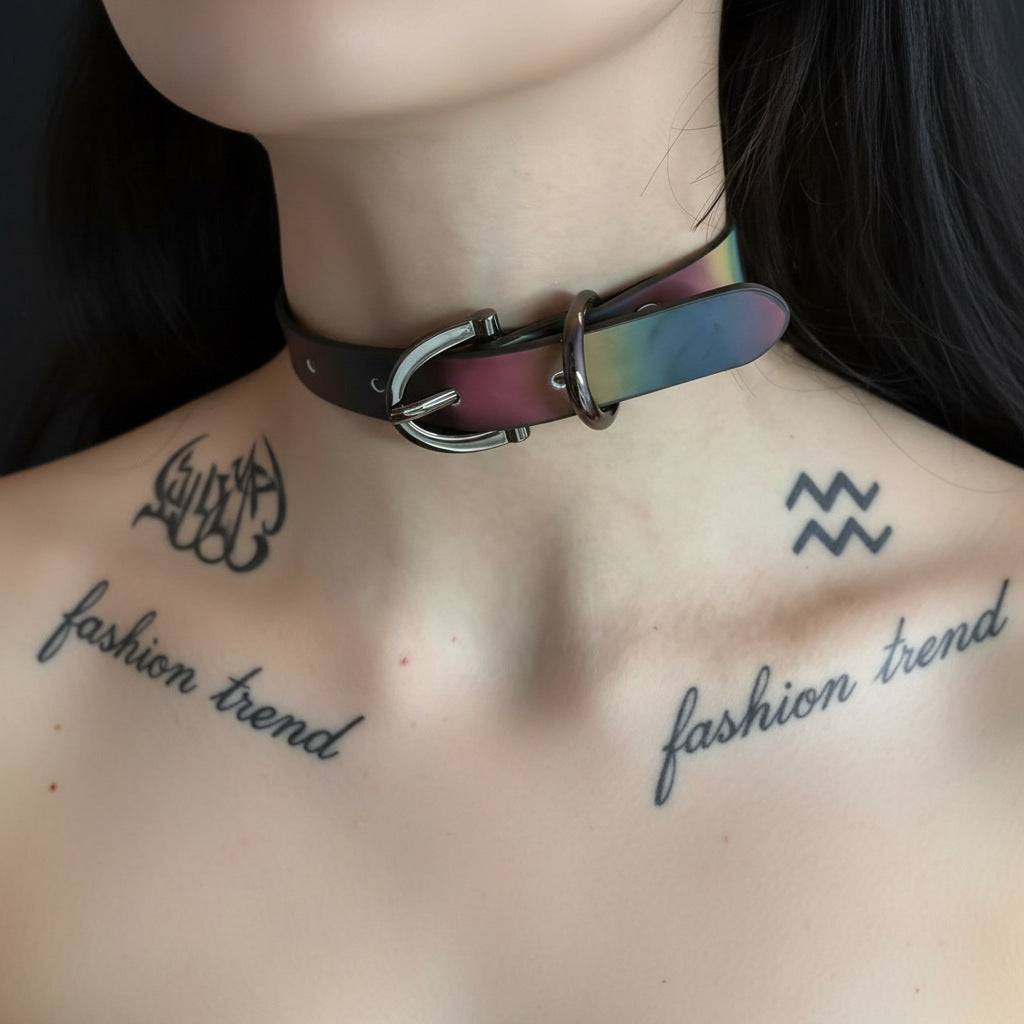 Color Changeable Warm Hot Soft Leather High-grade Clavicle Necklaces